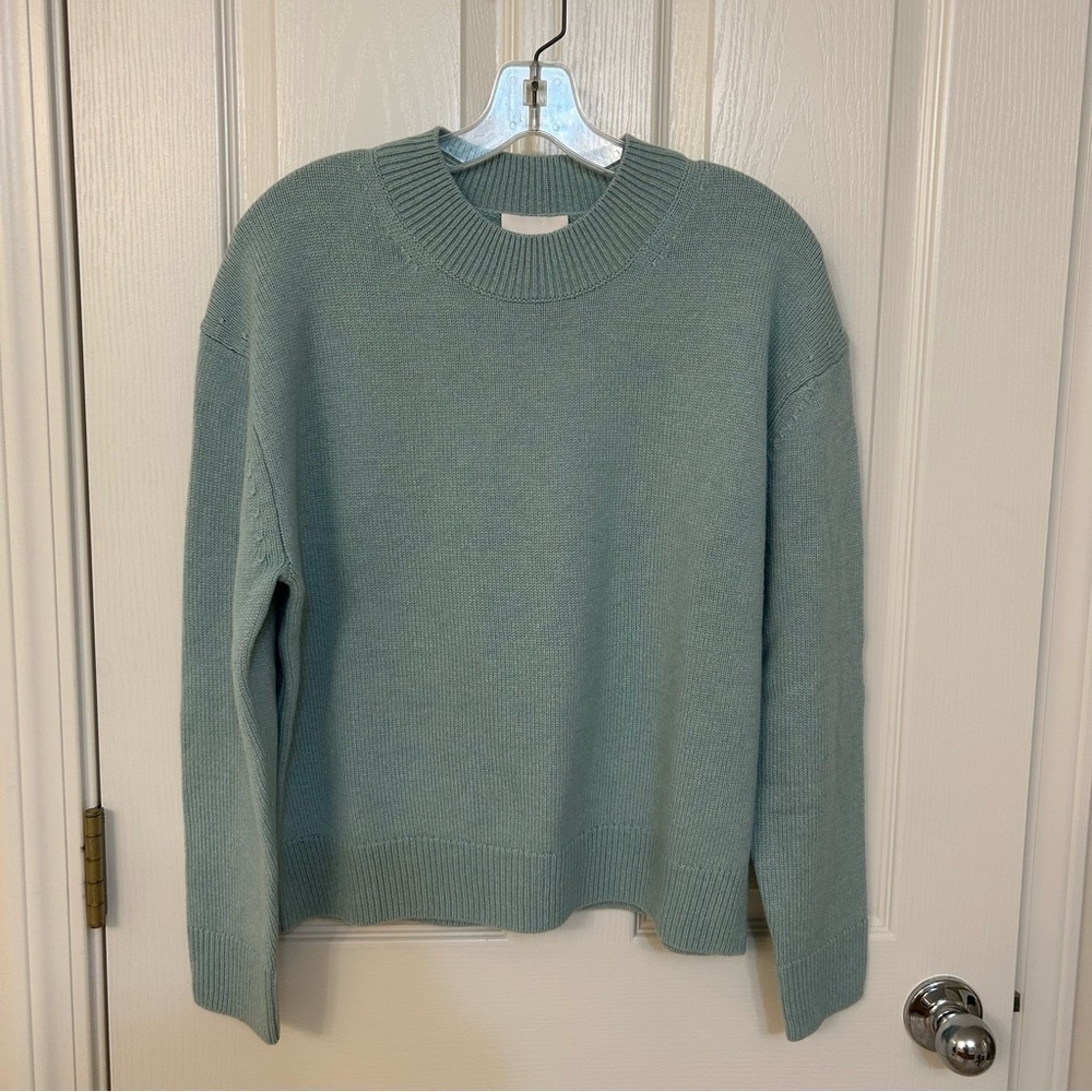 TWP Boy Crewneck Cashmere Sweater in Aqua Size XS - Picture 4 of 8